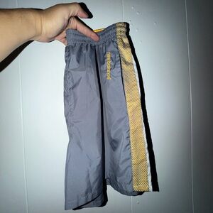 Men New Balance Gray and Yellow Athletic Bottoms